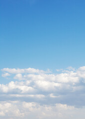 Blue sky and white clouds background material