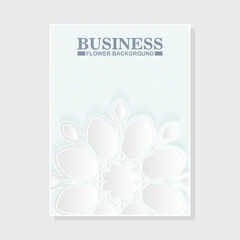 Abstract floral business cover template