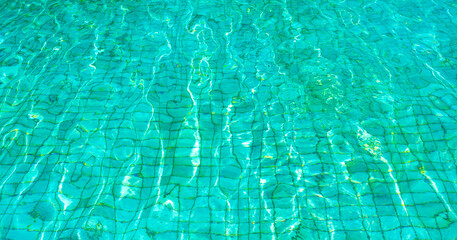 Top view of clean Swimming pool.