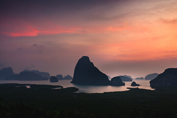 sunrise at Samed Nang Chee, Phang Nga, Thailand