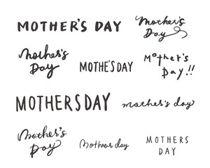 手書きの母の日メッセージロゴ　Handwritten Mother's Day message logo