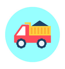 Fototapeta premium Dump Truck Vector Icon
