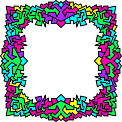 Geometric abstract simple frame. Vector colorful illustration.