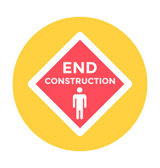 End Construction Vector Icon
