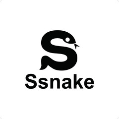 Letter S snake logo template