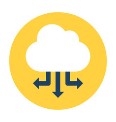 Cloud Sharing Vector Icon