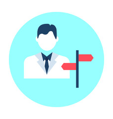 Signpost Vector Icon