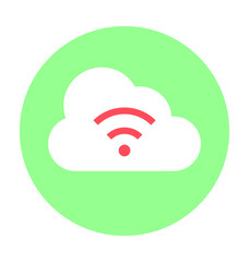 Wifi Cloud Vector Icon