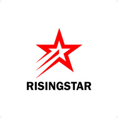 Rising star logo or icon template