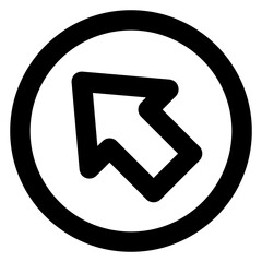 
Modern style icon of left upward arrow 

