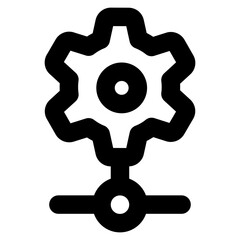 
An icon design of network setting, glyph style 

