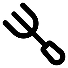 
A filled design icon of fork, kitchen utensil 

