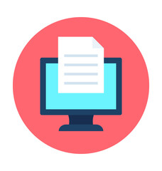 Online Document Vector Icon