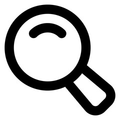 
Magnifier icon vector, laboratory equipment 

