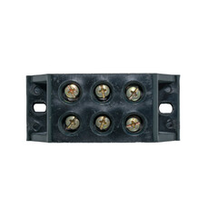 60A 3Way Bakelite Connector Strip Black Screw Terminal Connection Block 