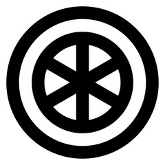 Obraz premium Music storage tool, solid icon of record vinyl