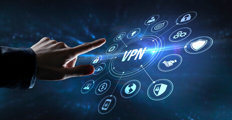 Internet, business, Technology and network concept. Cyber security data protection business...