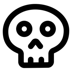 Title: Icon of skull in filled design, halloween concept vector