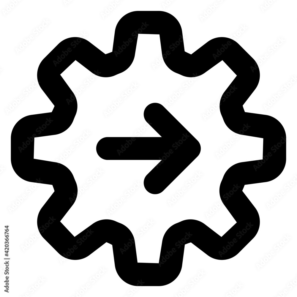 Canvas Prints an icon design of forward gear, editable vector