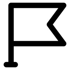 
An icon design of flag, editable vector 

