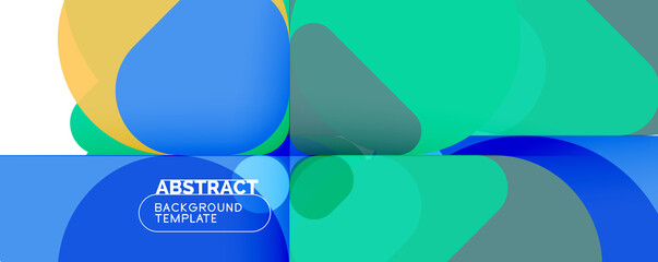 Modern geometric round shapes and dynamic lines, abstract background. Vector illustration for placards, brochures, posters and banners