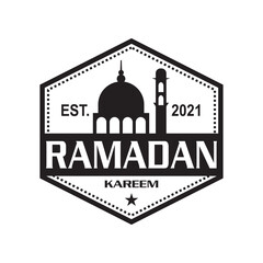 ramadan vector , mosque logo vector