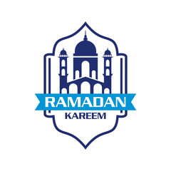 ramadan vector , mosque logo vector