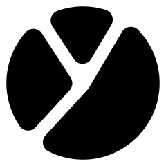 
Editable glyph design of slice chart icon

