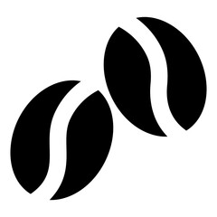 
Coffee beans icon in glyph design.

