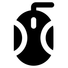 
Computer mouse icon in glyph style, input device 

