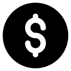 Fototapeta na wymiar Dollar currency coin icon in trendy design