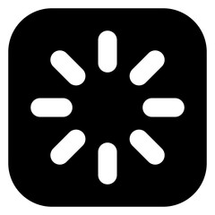 
Glyph icon of brightness adjustment 

