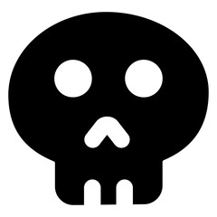 
Icon of skull in filled design, halloween concept vector 

