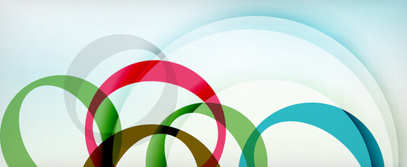 Ring geometric shapes, o letter repetition wallpaper. Abstract background for business or technology presentations, internet posters or web brochure covers