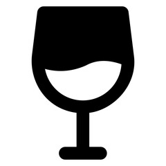 
Filled design of drink glass icon

