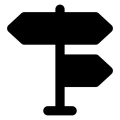 
A glyph design of roadboard icon

