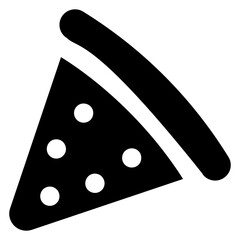 
Pizza slice icon of solid design, italian cuisine 

