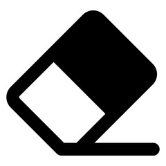 
Stationery tool, solid icon of eraser 

