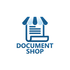 Paper document shop logo template design