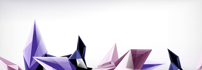 Vector 3d triangles and pyramids abstract background for business or technology presentations, internet posters or web brochure covers