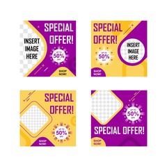 Creative social media bundles design. Easy to edit with vector file. Can use for your creative content. Especially for social media design content