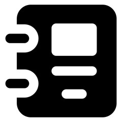 
Icon design of notepad in trendy glyph style 

