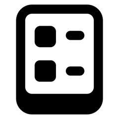 
Glyph design of mobile layout icon

