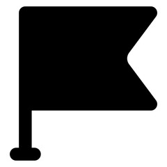 
An icon design of flag, editable vector 

