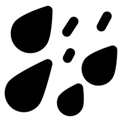 
Solid vector design of raindrops icon

