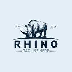 Rhino logo template premium vector © musa