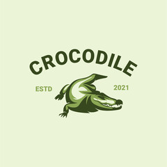 Crocodile logo template premium vector