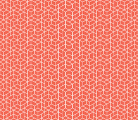 The geometric pattern with lines. Seamless vector background. White and pink texture. Graphic modern pattern. Simple lattice graphic design