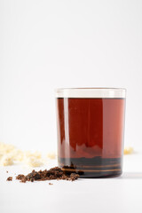Brown sugar water on pure white background