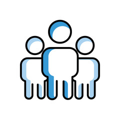 People icon. friendship. Two Tone line colored Design. the icon can be used for application icon, web icon, infographic, Editable stroke. Design template vector